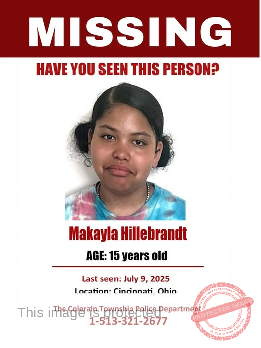 15-Year-Old Makayla Hillebrandt Missing in Cincinnati, Ohio