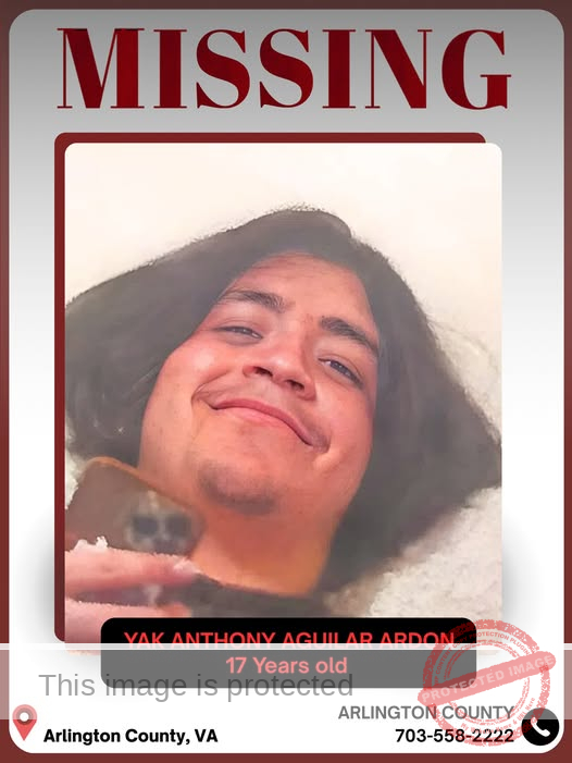 Arlington County Police Searching for Missing 17-Year-Old Teen, Yak