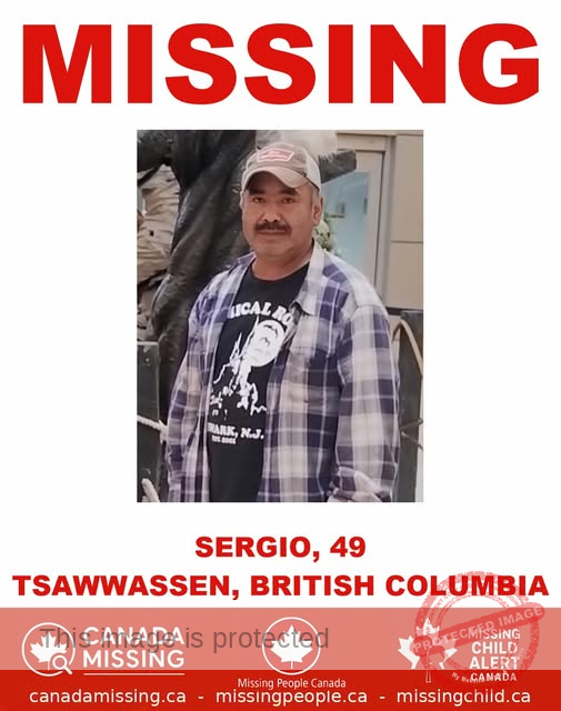 Missing Man in Tsawwassen, British Columbia – Public Assistance Requested