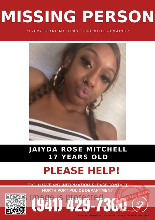 Missing Teen Jaiyda Rose Mitchell Located Safely in Florida