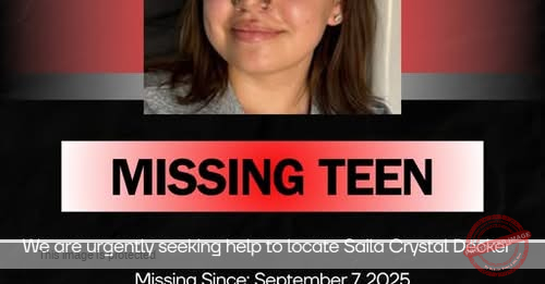MISSING TEEN ALERT: 16-Year-Old Saila Crystal Decker Missing Since September 7, 2025