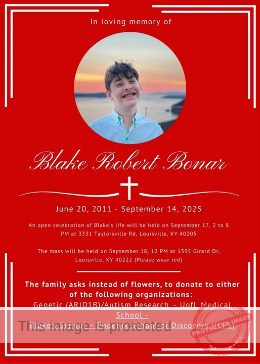 The Louisville Community Mourns the Loss of Young Blake Bonar: A Bright Light Gone Too Soon
