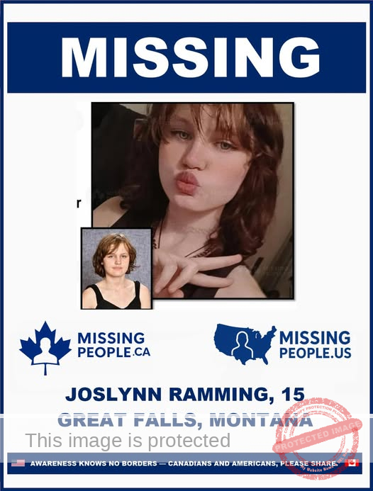 15-Year-Old Joslynn Fay Ramming Missing from Great Falls, MT – Authorities Seek Public’s Help