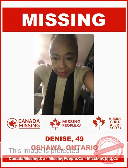 Missing Person Alert: Denise, 49, Last Seen in Oshawa, Ontario on September 17, 2025