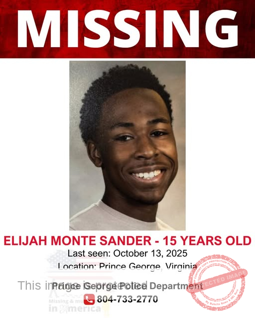 MISSING TEEN ALERT: Elijah Monte Sanders Vanishes in Prince George, Virginia