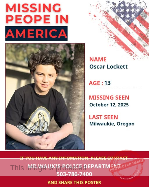 Milwaukie Police Seek Public Help to Find 13-Year-Old Oscar Lockett
