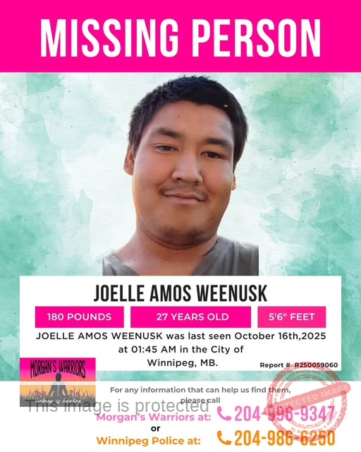 Missing Person Alert: Joelle Weenusk