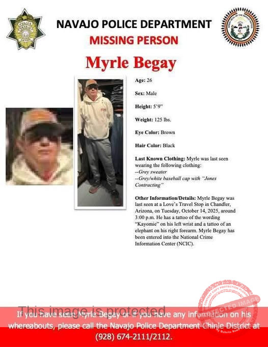 Myrle Begay, 26, Missing in Chandler, AZ – Authorities Seek Public’s Help