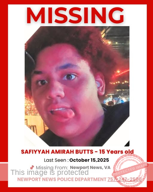 Safiyyah Amirah Butts Missing: Urgent Search Underway for Missing 15-Year-Old Girl, Safiyyah Butts, in Newport News, VA
