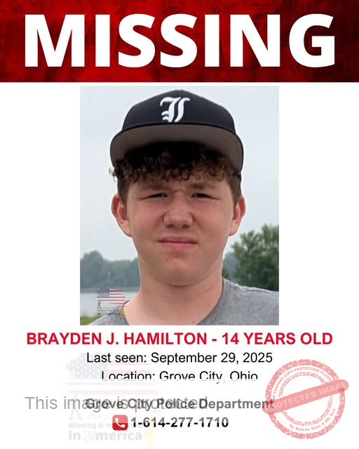 Urgent Search for Missing 14-Year-Old Brayden J Hamilton from Grove City, Ohio