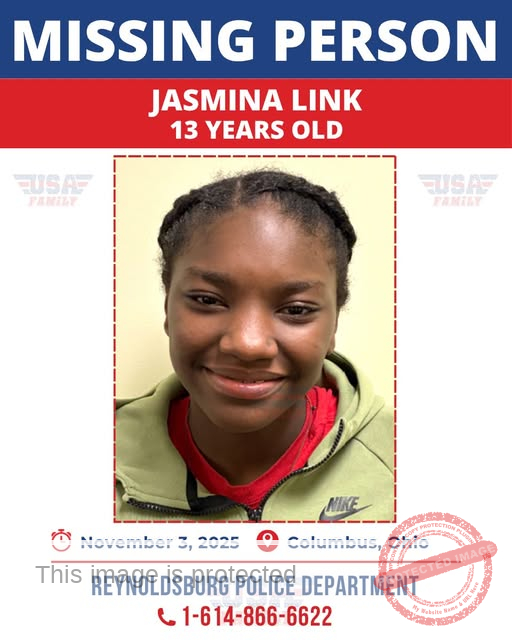MISSING CHILD ALERT: 13-Year-Old Jasmina Link Missing in Columbus, Ohio