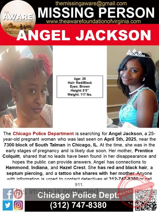 Missing Pregnant Woman, Angel Jackson, Last Seen in Chicago – Police Seek Public’s Help