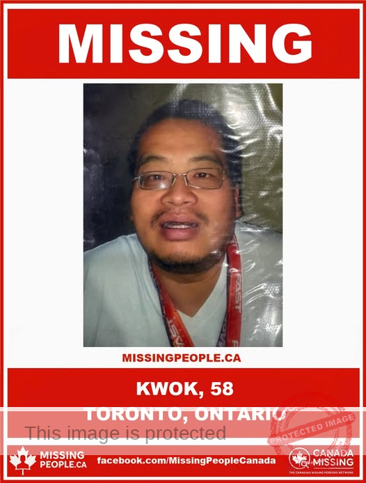 Toronto Police Seek Help Locating Missing 58-Year-Old Kwok