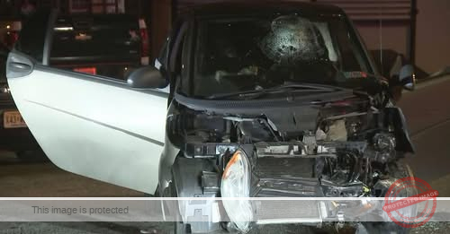 2 women, 2 police officers taken to hospital after Smart car “T-bones” Philly police car